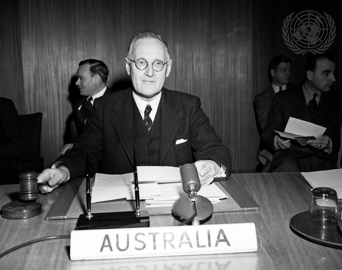 Moment image for Norman Makin Elected President of UN Security Council