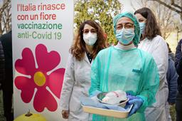 Italy launches COVID-19 vaccination campaign to combat pandemic.