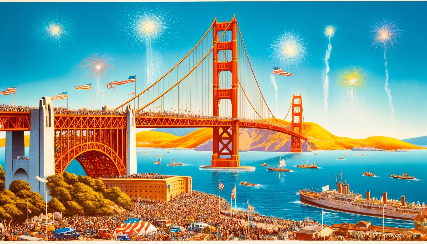 Moment image for Completion of Golden Gate Bridge.