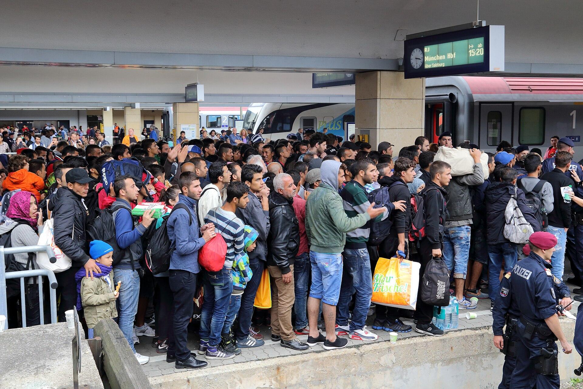 Moment image for Austrian migrant quota introduced due to high influx of asylum seekers in 2015.