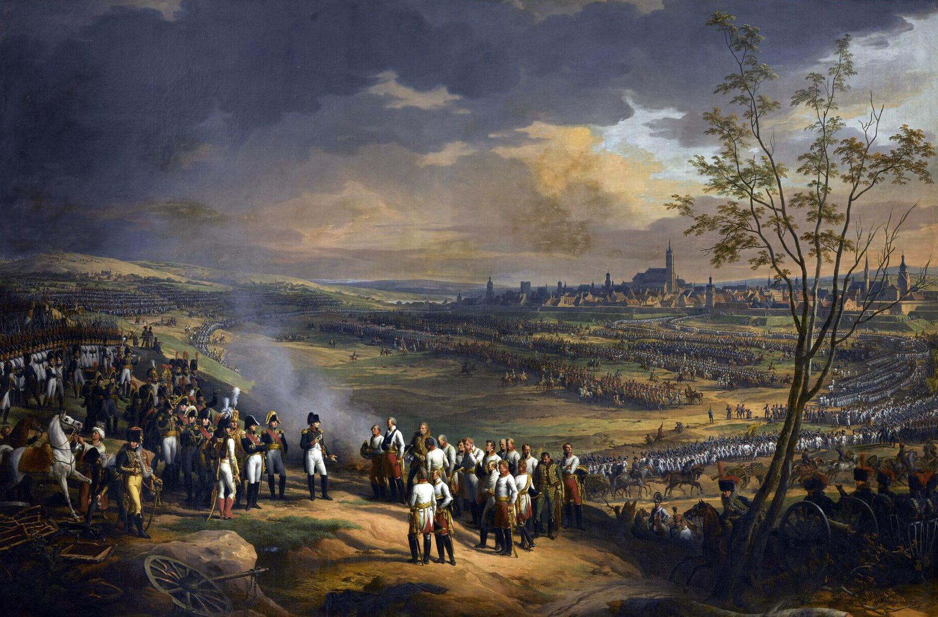 Moment image for French-Bavarian force crosses Rhine into Germany during Ulm Campaign, marking strategic advancement.