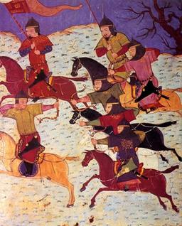Conflict at Kalka River: Mongols versus Kievan Rus' army