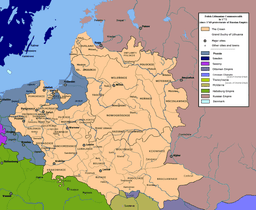 Partition of Polish-Lithuanian Commonwealth: Significant territorial changes