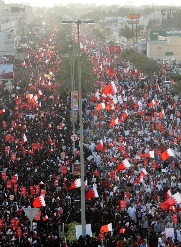 Moment image for Political unrest and demonstrations in Bahrain during the Arab Spring protests spark widespread turmoil.