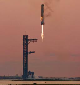 First catch of a rocket booster