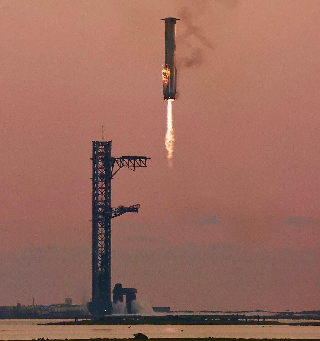 Moment image for First catch of a rocket booster