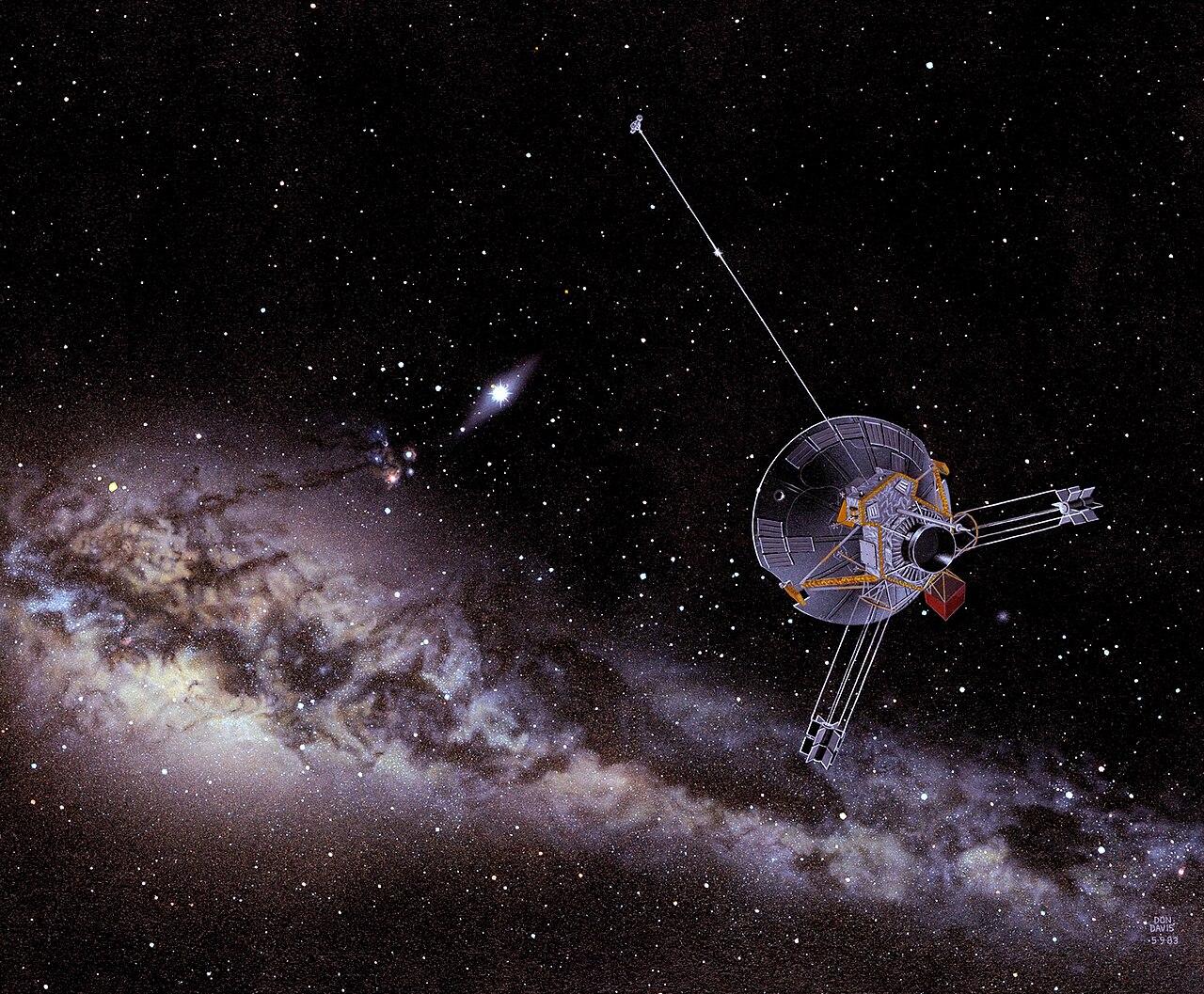 Moment image for First spacecraft designed to travel on a trajectory out of the Solar System
