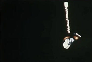 First orbital docking between two spacecraft