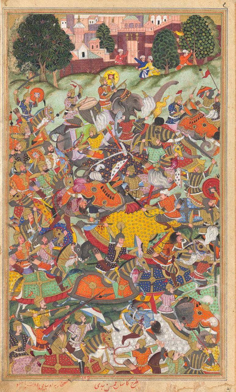 Moment image for Akbar's victory over Hindu King at Panipat solidifies Mughal rule in India.