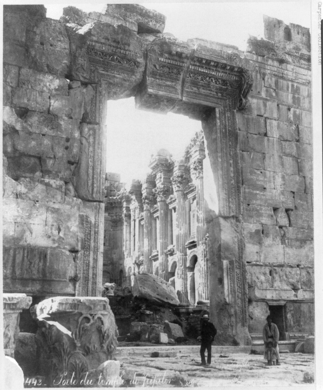 Moment image for Ancient temple construction in Baalbek's ruins.
