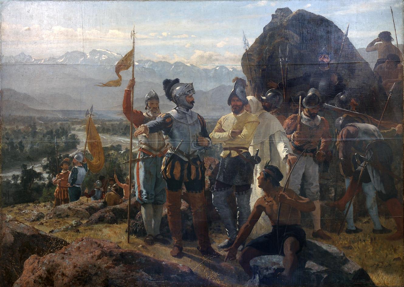 Moment image for Establishment of Santiago by Pedro de Valdivia