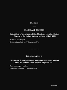 The Admission of the Marshall Islands to the United Nations