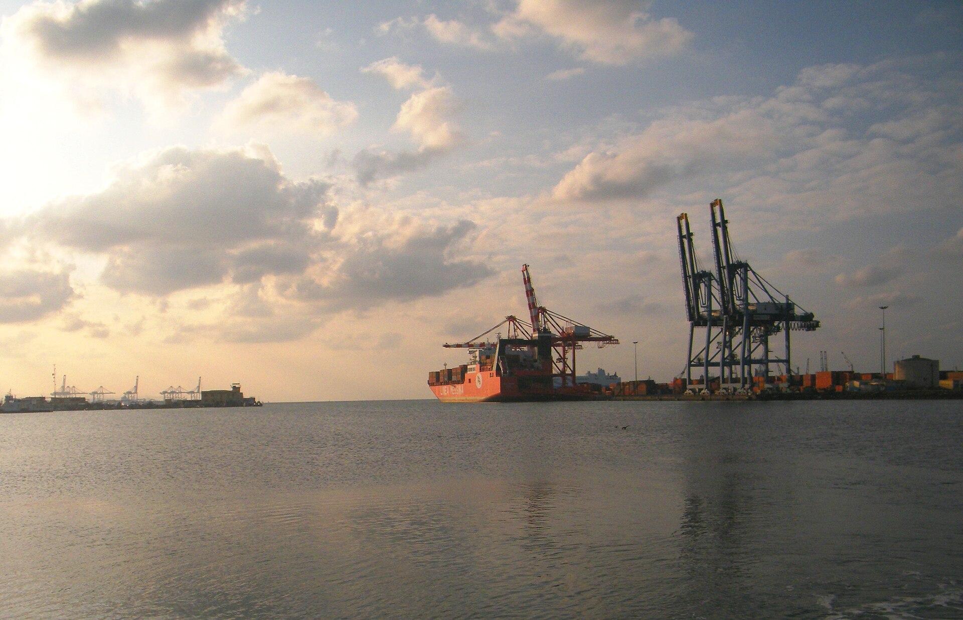 Moment image for construction of the Doraleh Container Terminal
