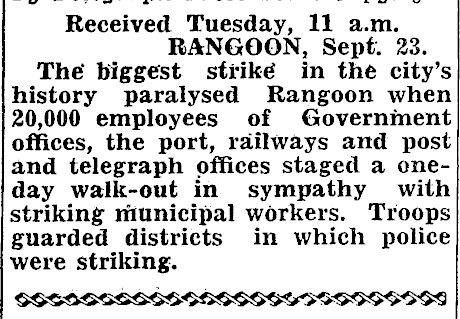 Moment image for Rangoon Police Strike and Its Widespread Impact