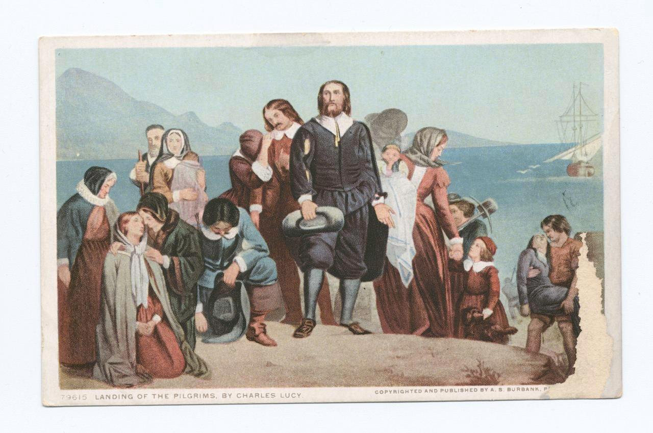 Moment image for Pilgrims come to the new land on the Mayflower ship seeking religious freedom.