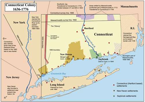 Moment image for Colony of Connecticut founded through the establishment of settlements by English Puritans.