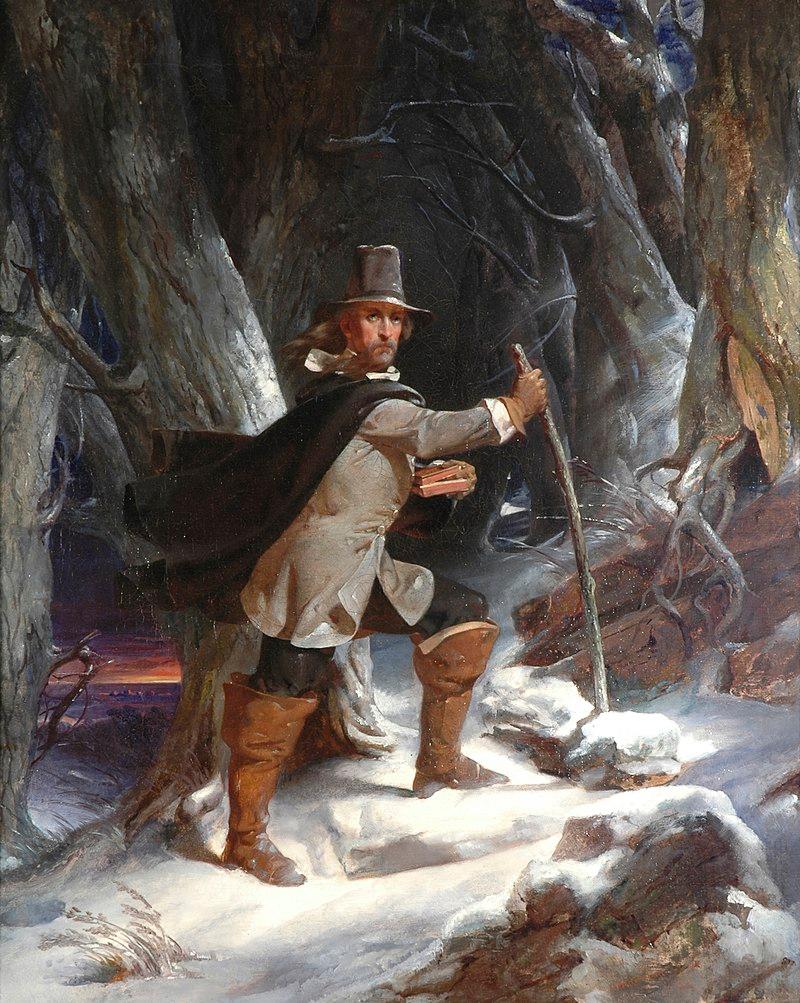 Moment image for Roger Williams establishes Rhode Island emphasizing religious freedom and separation of church and state.