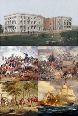 War of 1812 starts between the United States and Great Britain due to various conflicts.