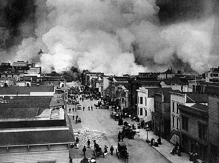 Moment image for San Francisco earthquake causes widespread destruction and damage to the cityscape.