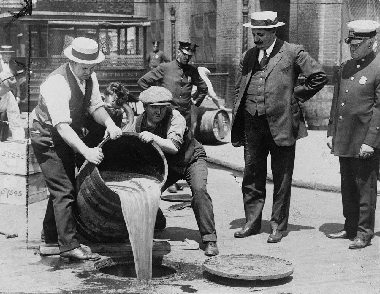 Moment image for Prohibition Era initiated with the approval of the 18th Amendment, banning alcohol nationwide.