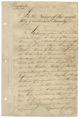 Treaty of Paris, ending American Revolutionary War, acknowledges American independence.