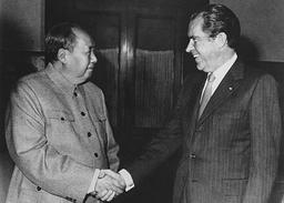 President Nixon's visit to China to establish diplomatic relations is a historic milestone.