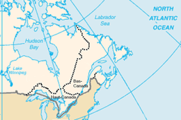 The Constitutional Act of 1791 divides Canada into two separate regions based on language.