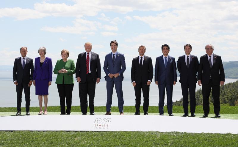 Moment image for G7 Summit unites leaders from major economies in Charlevoix for global discussions and agreements.