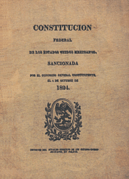 Moment image for Mexican Constitution of 1824 adopted which established a federal republic