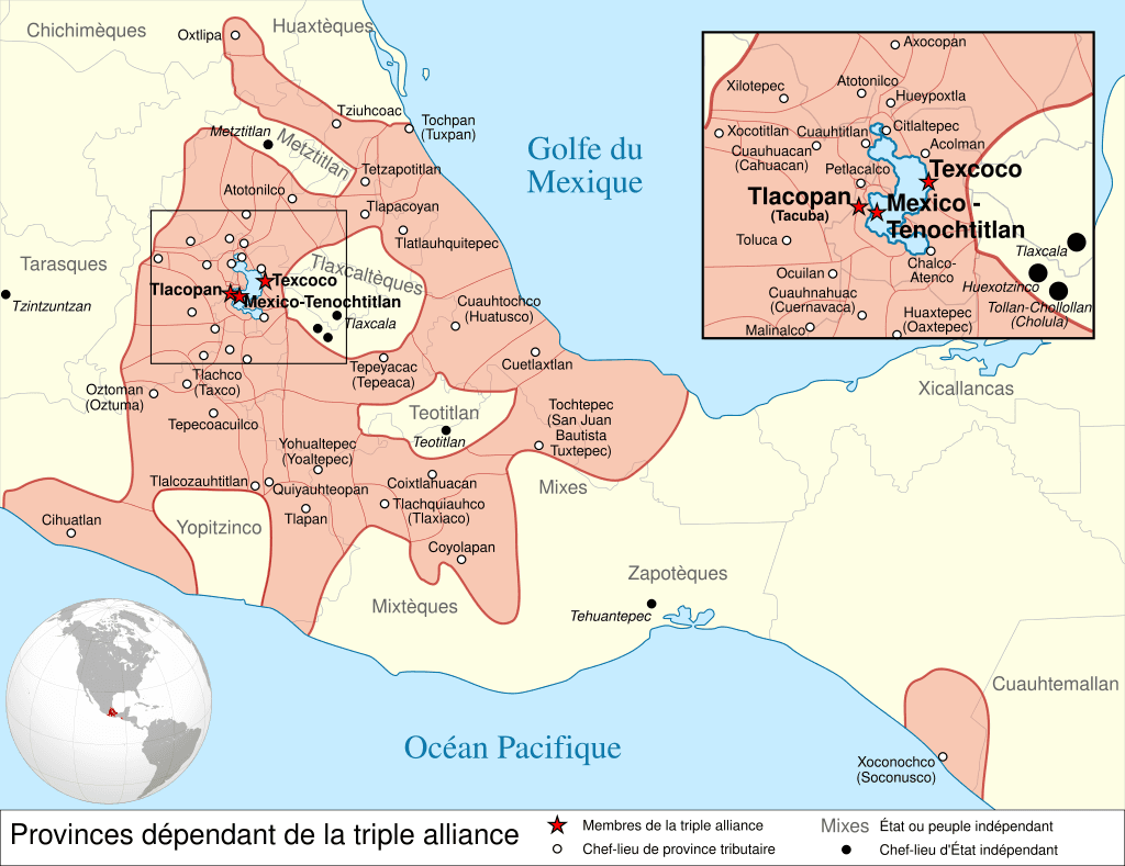 Moment image for Formation of Aztec Triple Alliance united Tenochtitlan, Texcoco, and Tlacopan for power.