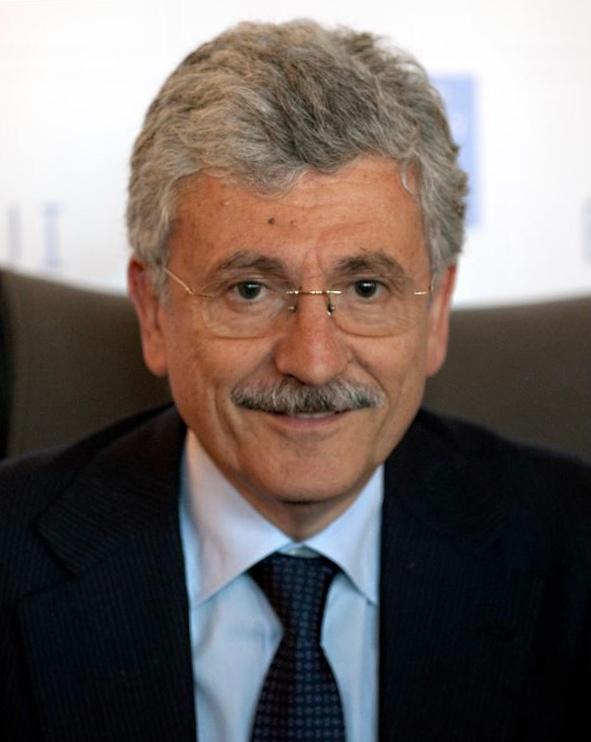 Moment image for Massimo D'Alema's return to power for a second term as Prime Minister.