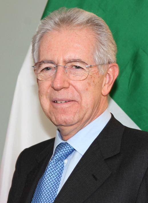 Moment image for Mario Monti: Economist and former European Commissioner appointed as caretaker Prime Minister.