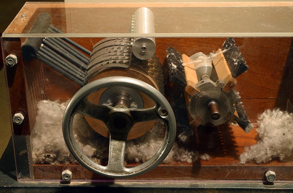 Moment image for Invention of the cotton gin by Eli Whitney