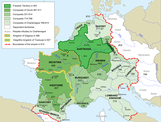 Moment image for Treaty splits Carolingian Empire into three separate kingdoms in historic agreement.