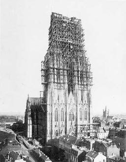 Commencement of Cologne Cathedral's construction signifies monumental architectural achievement in history.