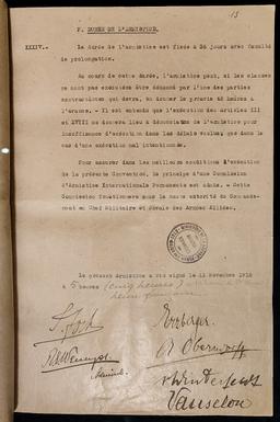 Germany agrees to concessions to secure armistice, marking the war's end.