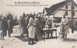 Russian army encircled in Second Battle of Masurian Lakes during World War I.