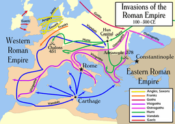 Germanic tribes, such as the Suebi and Vandals, migrated to the Iberian Peninsula centuries ago.