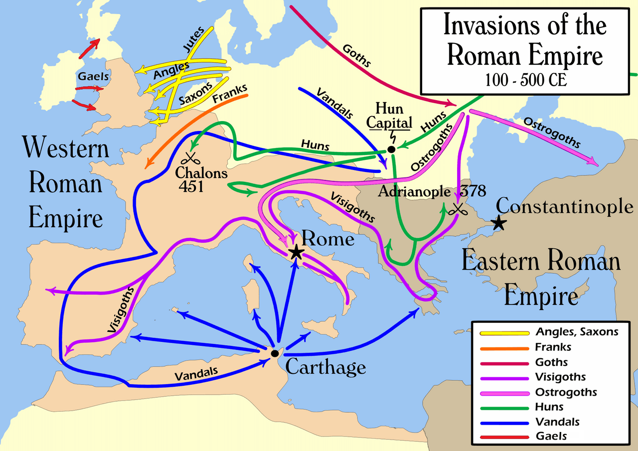 Moment image for Germanic tribes, such as the Suebi and Vandals, migrated to the Iberian Peninsula centuries ago.