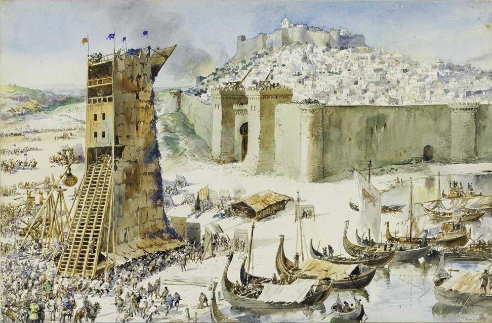 Moment image for Afonso I conquers Lisbon from the Moors in a significant victory for his kingdom.