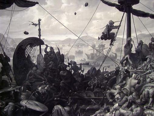 Moment image for Battle of Hafrsfjord unites Norway under Harald Fairhair