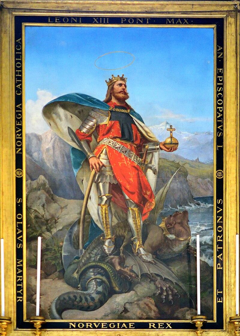 Moment image for King Olaf II of Norway declared a saint by the Roman Catholic Church.