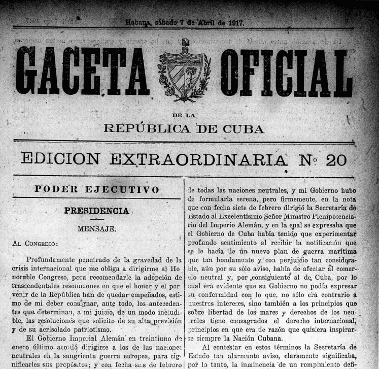 Moment image for Cuba during World War I