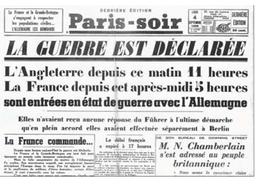 Britain and France declare war on Germany