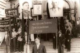 Soviets organize rigged elections in Baltic States