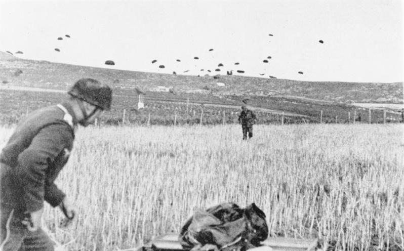 Moment image for German paratroopers land on Crete