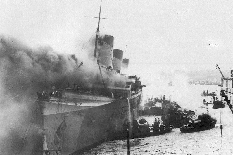 Moment image for SS Normandie Fire and Capsizing Incident
