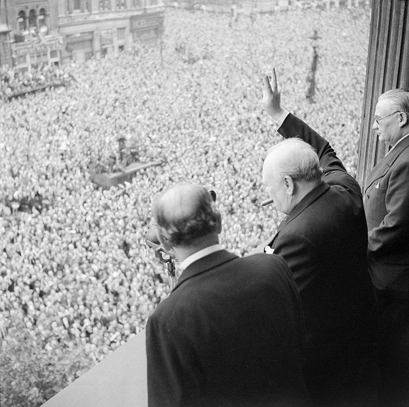 Moment image for Victory in Europe Day (VE Day) — official end of WWII in Europe