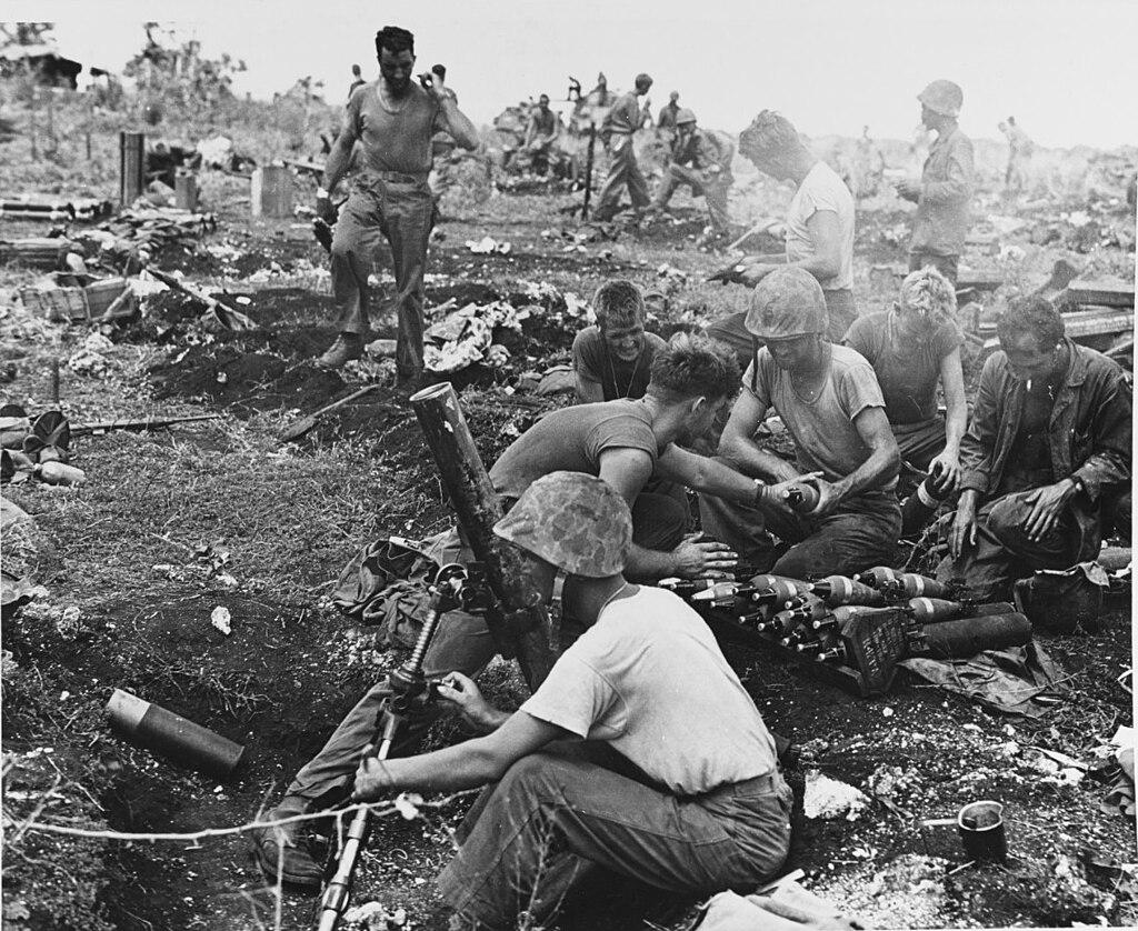 Moment image for The Americans complete the capture of the island of Tinian