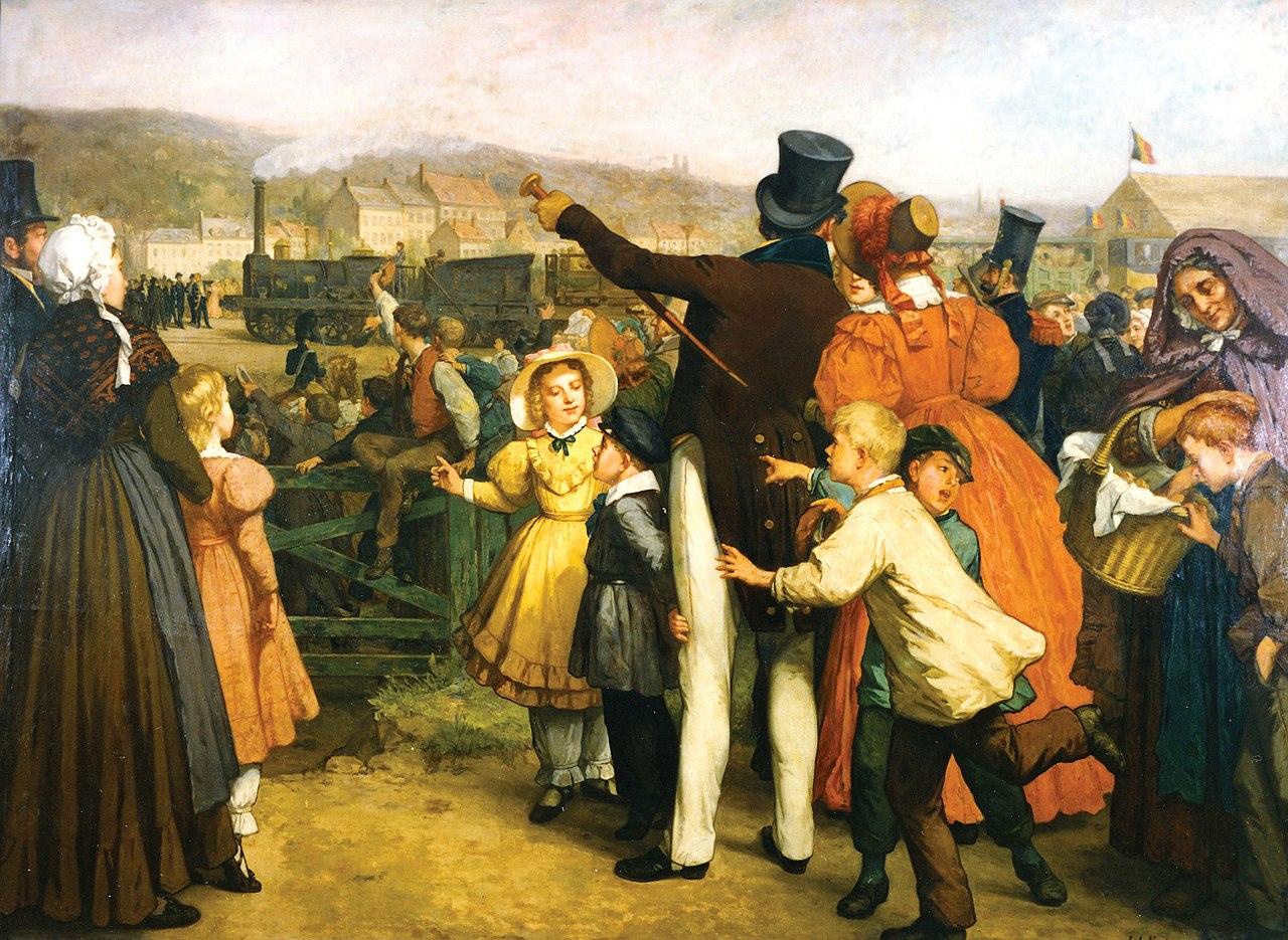 Moment image for First Belgian railway line construction starts from Brussels to Mechelen